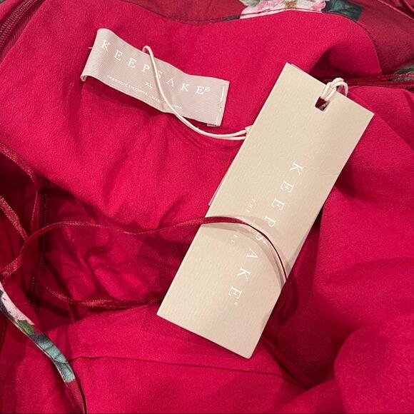 Keepsake The Label Magenta Floral Tiered Maxi Dress NWT Size XL - Picture 7 of 10